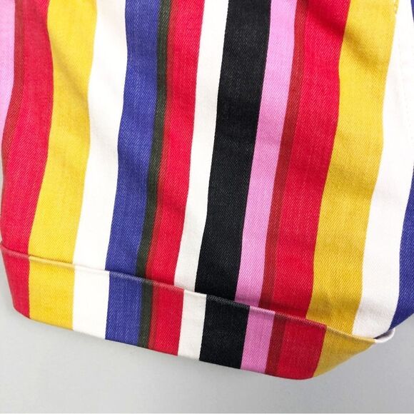 EXPRESS | Multicolor Striped Shortie Extreme High Rise Shorts Women’s Size 2 - Picture 8 of 9